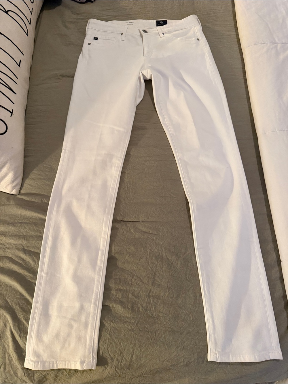 Ag Adriano Goldschmied Clean White Straight-Leg Jeans